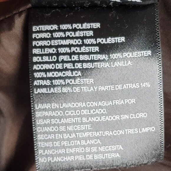 Laundry by Shelli Segal Faux-Fur Trim Hooded Puffer Belted Coat. Size M - Picture 11 of 11